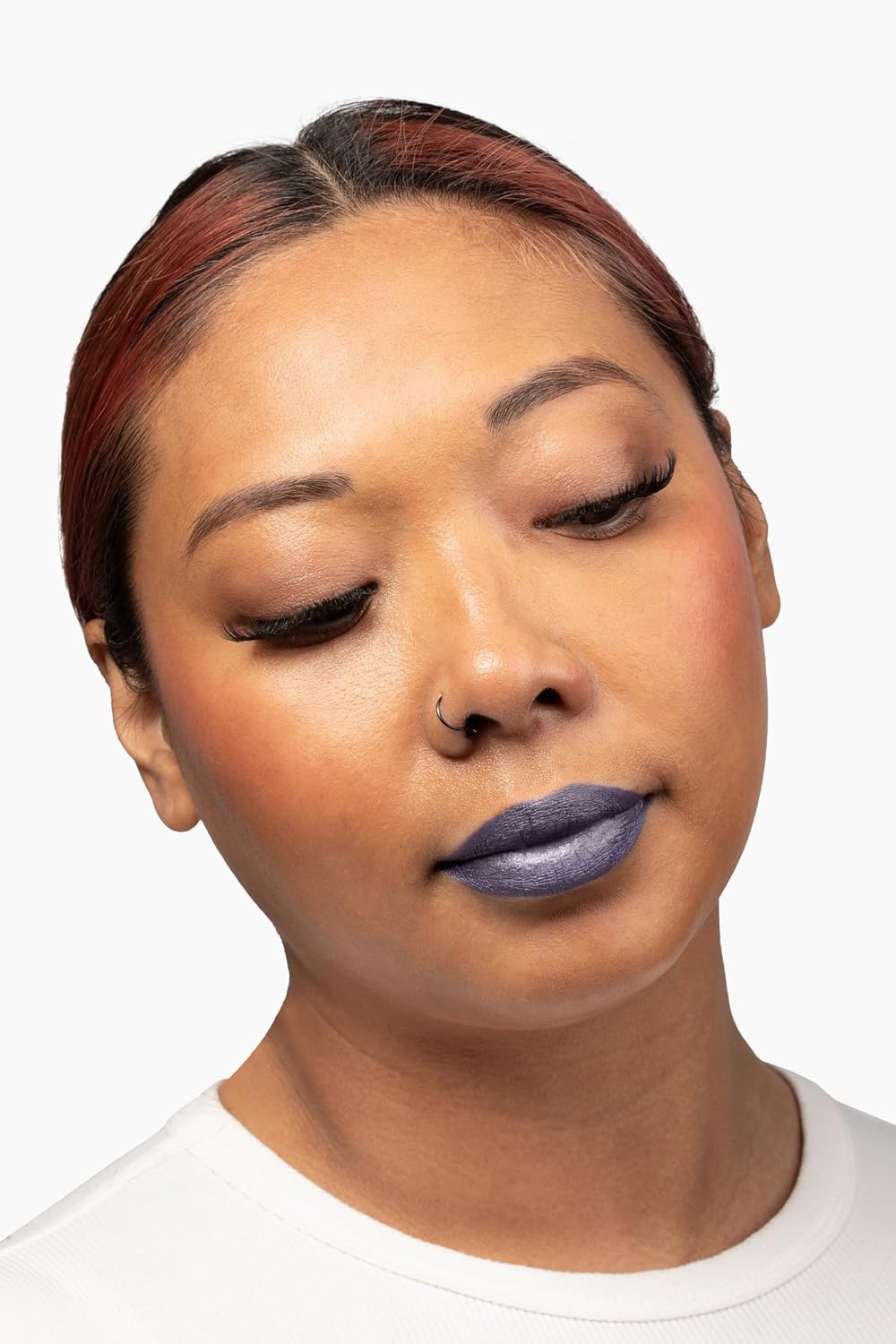 Aromi Violet Plum Metallic Liquid Lipstick | Dark Purple Lip Color with a Shimmery Finish, Vegan, Cruelty-free, Long-Lasting and Smudge Proof Lipstick (Silver Plum)-Velvo Beauty
