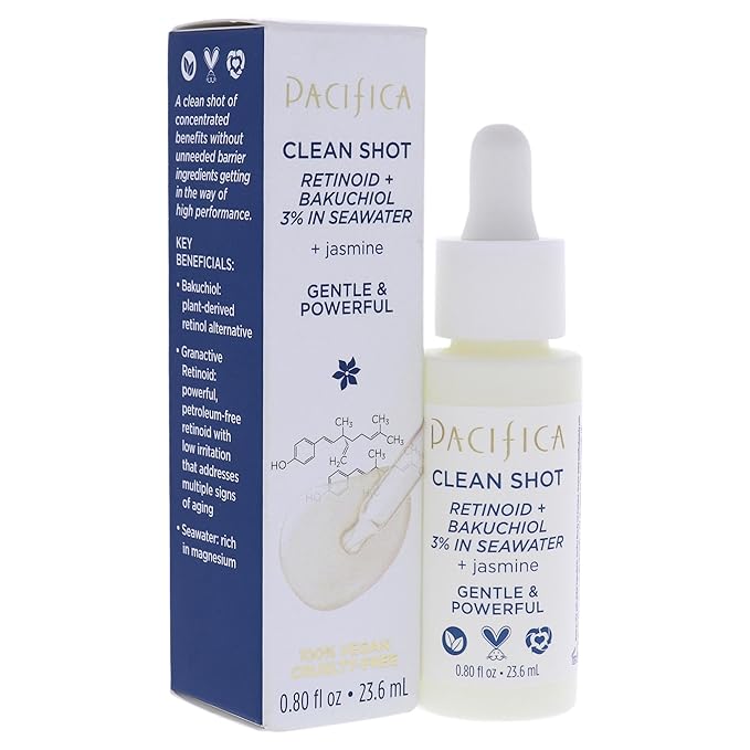Pacifica Clean Shot Retinoid and Bakuchiol 3 Percent In Seawater Unisex 0.8 oz-Velvo Beauty