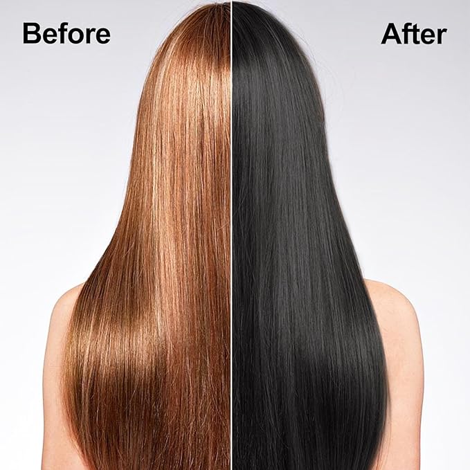 Black Hair Dye, Hair Dye Shampoo for Men and Women, Hair Color Shampoo For Home Use, Shampoo Para Canas, Hair Dye Shampoo 3 in 1, 16.9 Fl Oz (Black)-Velvo Beauty