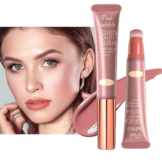 Liquid Blush Makeup Wand, Velvet Cream Blush Stick for Cheeks and Lips, Blush and Highlighter Stick, Easily Blendable, Long-Wearing, Smudge Proof-Velvo Beauty