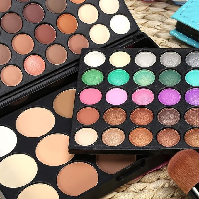80 Colors Professional Eyeshadow Palette +15 Colors Blusher & Concealer Contour Eye Powder Makeup Cosmetic Set-Velvo Beauty