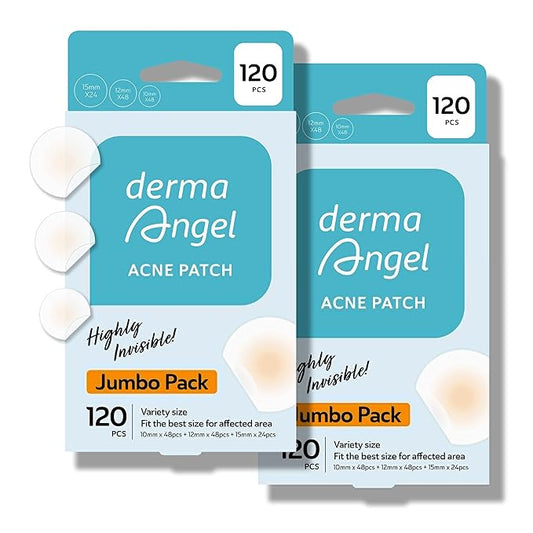 Invisible Pimple Patches for Cystic Acne - Premium Hydrocolloid Acne Patches & Zit Stickers, Cystic Acne Patch with Matte Finish - 240 Count - 3 Sizes Invisible Plus (Clear Patch)-Velvo Beauty