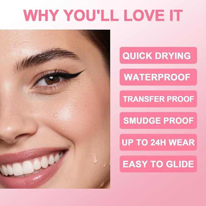 iMethod Liquid Eyeliner - Waterproof Eyeliner 2-in-1 Dual-Ended Eye Liner with Precise Brush-Tip and Thick Tip, Black Liquid Liner Pen, Matte Finish, Long Lasting, Smudge-proof, Transfer-proof-Velvo Beauty