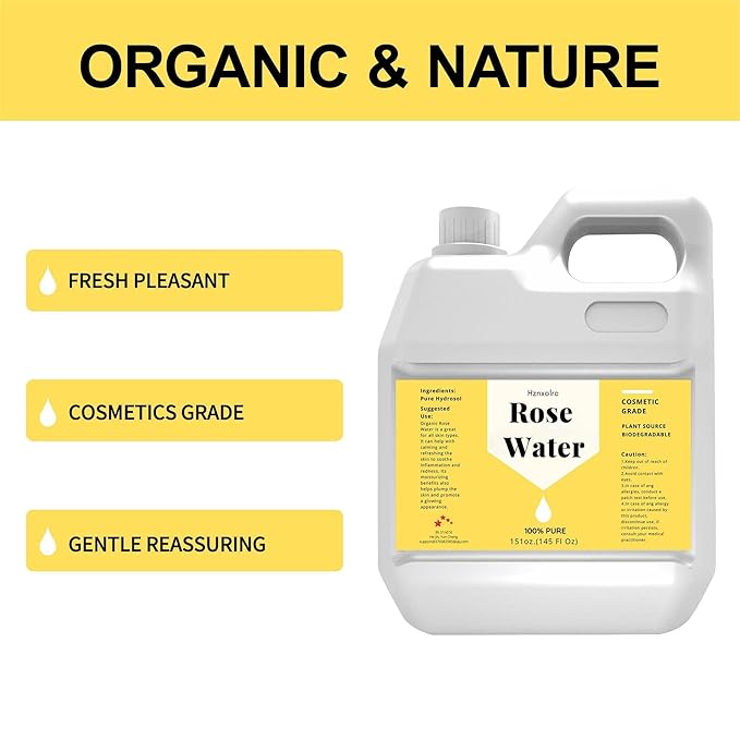 145 fl oz Rose Hydrosol for Face Hydrating Mist Hydration, 100% Pure Rose Water, Cleanses & Softens Skin, Promotes Healthy Skin Cell, Suitable for All Skin Types-Velvo Beauty