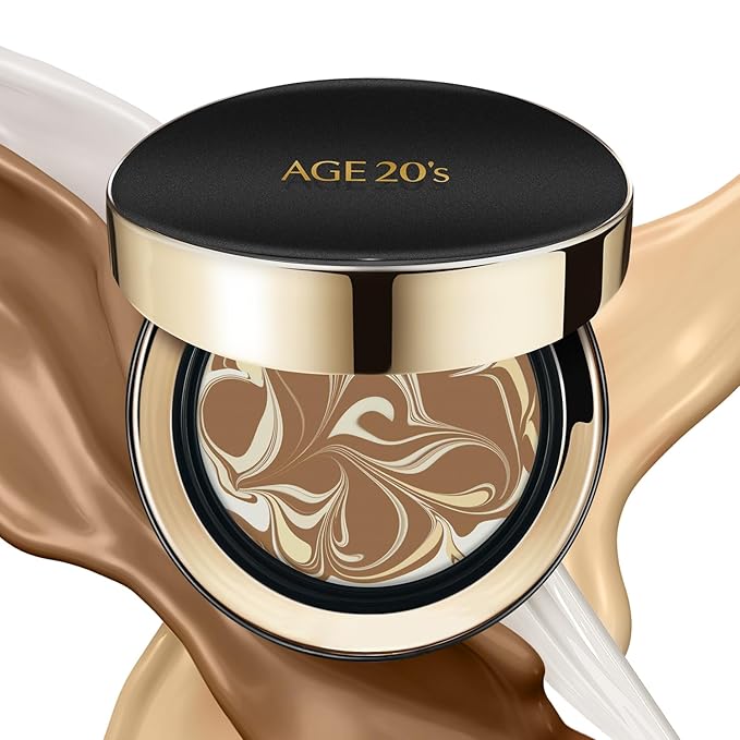 AGE20'S Signature Essence Pact SPF 50+ | Pack of 1 | 31 Medium Tan | Cream Foundation, Dewy Finish, Natural Coverage | Korean Cushion Foundation-Velvo Beauty