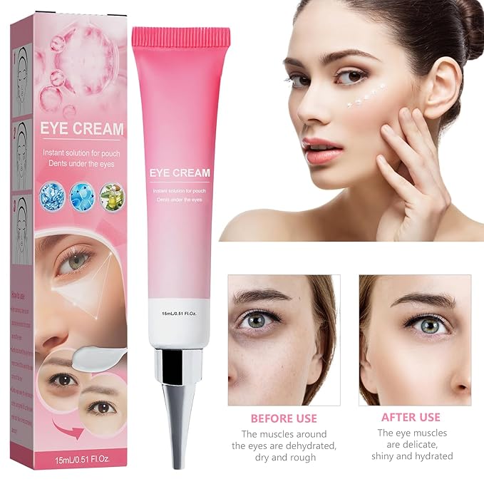 Instant Under Eye Cream, Ream For Eye Bags, Moisturizing Eye Cream, Anti-Wrinkle Eye, Brightening Eyes Tightener Cream, Helps To Instantly Reduce The Puffy Eye Look(2pcs)-Velvo Beauty