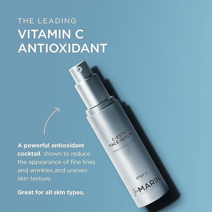 Jan Marini Skin Research C-ESTA Serum - Antioxidant-Rich Beauty Product for Dry, Oily & Normal/Combo Skin - Lifting & Firming Serum with Vitamin C - 1 fl oz-Velvo Beauty