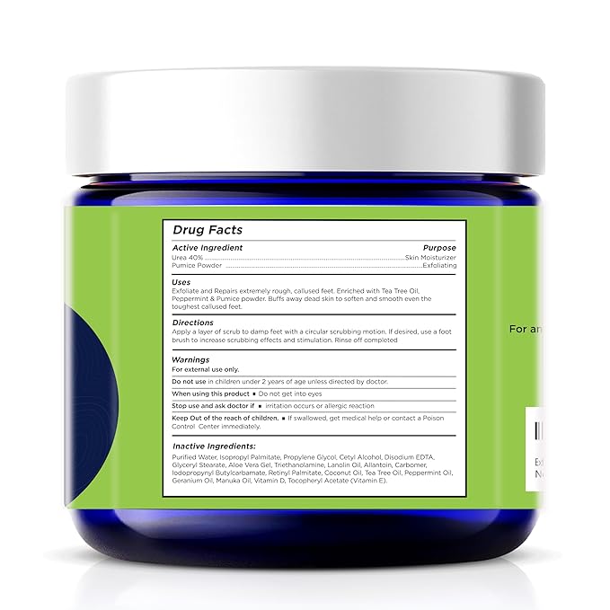 Exfoliating Foot Scrub with Pumice Stone powder - Gentle Moisturizing Foot Scrub for Dry Skin - Cracked Heel Repair for Smooth, Soft Feet - Pedicure Foot Spa 2 Pack-Velvo Beauty