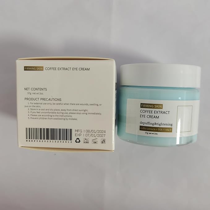 Phix Caffeine Eye Cream, Caffeine Eye Cream For Dark Circles And Puffiness, Caffeine Anti-Wrinkle Stay-Up Late Eye Cream For Bags Puffiness Dark Circles (2Pcs)-Velvo Beauty