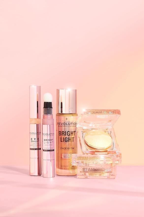 Makeup Revolution Beam Bright Highlighter, All Over Face Glow, Powder To Liquid Formula, 5 Different Shades, Bronze Baddie-Velvo Beauty