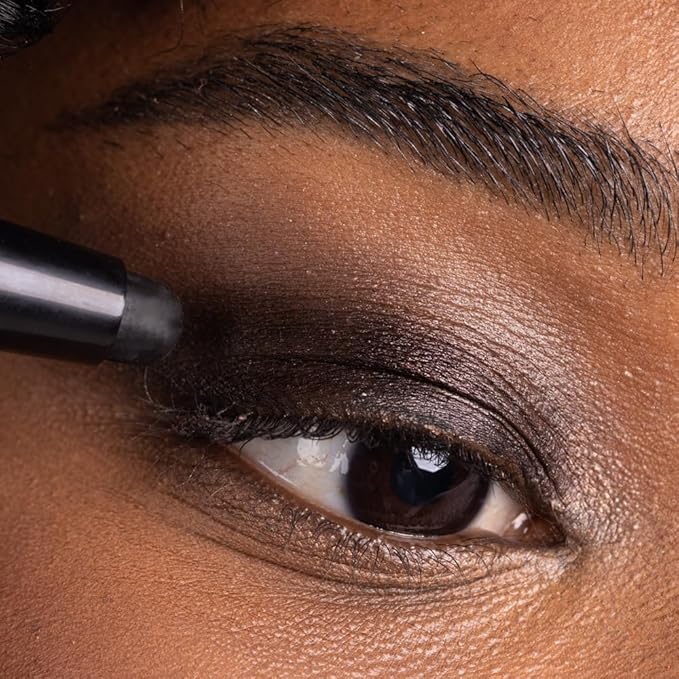 Palladio Waterproof Eyeshadow Stick with Blending Sponge, Long Lasting & Effortless Application, Smudge Free & Crease Proof Formula, Matte & Shimmer Shades, Buildable Eye Shadow (Matte Black)-Velvo Beauty