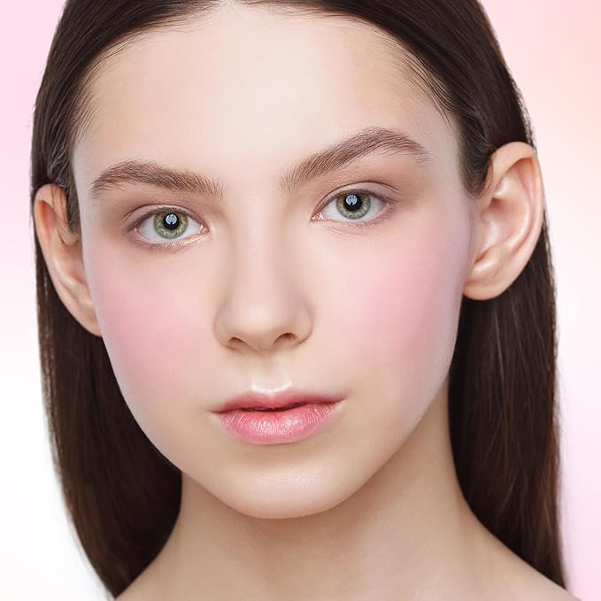 Boobeen Blush Compact for Face, Matte Powder Blush for Cheeks Powder Palette, Nude Light Blush with Puff, Blusher Makeup for a Radiant, Natural Glowing-Velvo Beauty