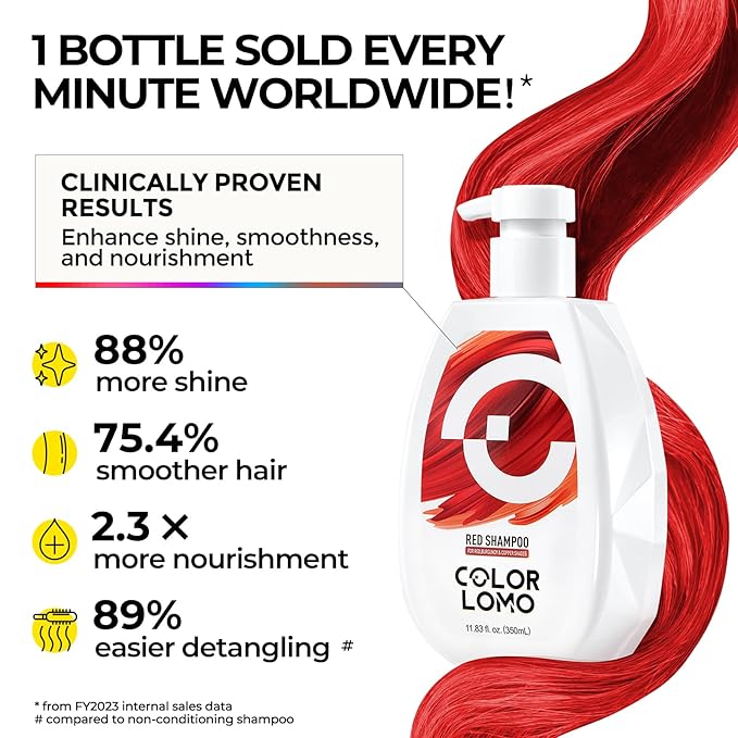 Ultra Color Safe Shampoo | Help Prevent Fading & Provide Subtle Color Replenishment | Prolong Color Vibrancy and Enhance Shine | Vegan & Cruelty-Free Formula | For Red Color Treated Hair-Velvo Beauty