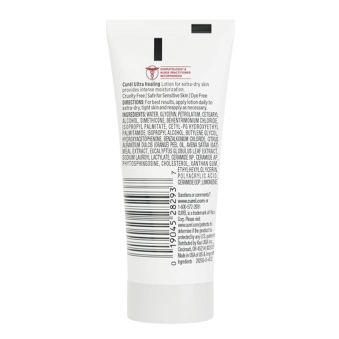 Curel Ultra Healing Intensive Fragrance-Free Lotion For Extra-Dry Skin, Dermatologist Recommended, Ideal for Sensitive Skin, Cruelty Free, Paraben Free, 1 Oz, Pack of 30-Velvo Beauty