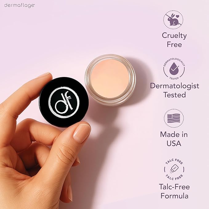 Dermaflage Waterproof Concealer Cream - Full Coverage, Matte Finish, Covers Dark Circles, Tattoos, Acne (Light)-Velvo Beauty