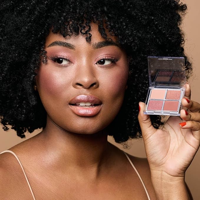 Palladio Eyeshadow Quads, Velvety Pigmented Blendable Matte, Metallic & Shimmer Finishes, Creamy Formula, Four Way Quad Eye Shadow Palette, Talc-Free (Gossip Girl)-Velvo Beauty