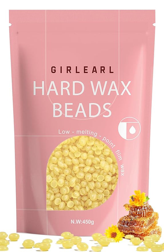 Hard Wax Beads, 1lb Honey Wax Beans for Hair Removal, Hard Wax for Sensitive Skin at Home, Wax Refill Perfect for Brazilian Bikini, Legs, Facial, Eyebrow and Full Body for Women and Men-Velvo Beauty
