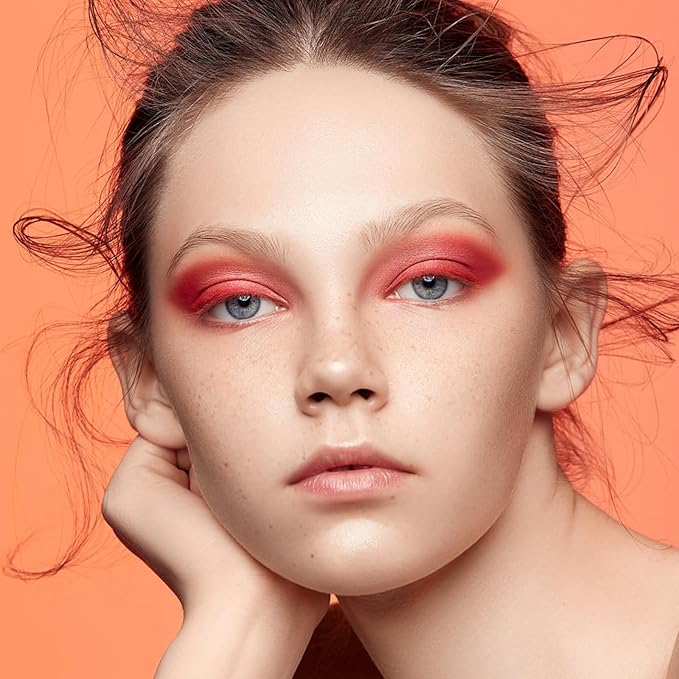 Erinde Single Red Matte Eyeshadow Palette, High Pigmented Eye Shadow Powder, Long Lasting, Ultra-Blendable, Intense Color-Velvo Beauty