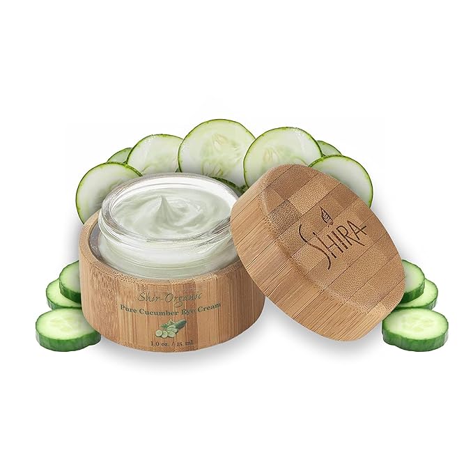Shir-Organic Pure Cucumber Eye Cream For Dark Circles Eye Puffiness Wrinkles Instant Hydration Anti Aging Eye Cream for All Skin Type (15 ML)-Velvo Beauty