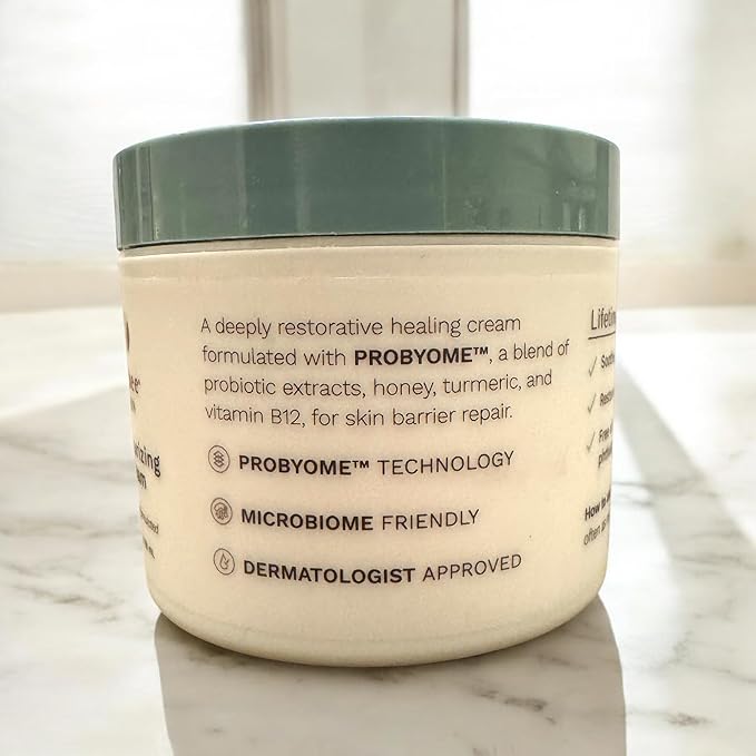 Yobee Body & Face Cream for Dry, Itchy Skin | Dermatologist Formulated | Probiotics, Honey, Turmeric, Vitamins B12 & E, Ceramides, Shea Butter | Fragrance Free | For Kids & Adults | Soothe Eczema-Velvo Beauty