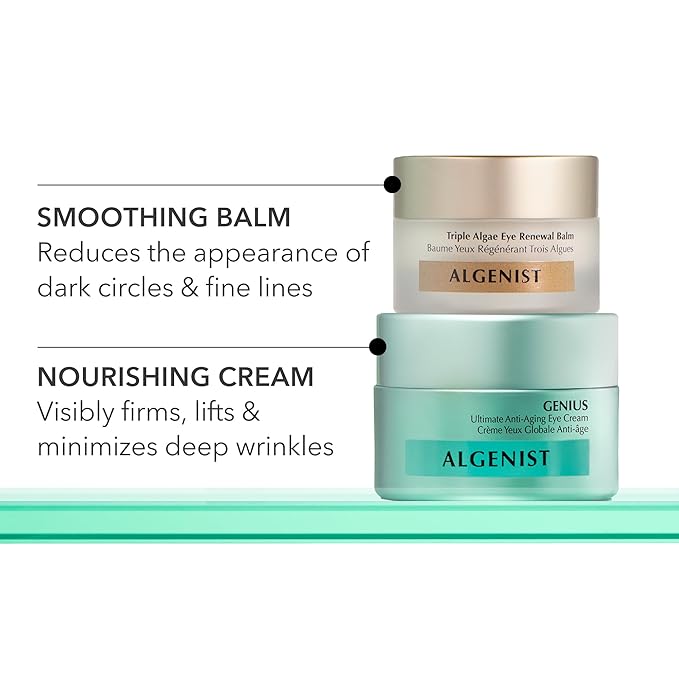 Algenist GENIUS Ultimate Anti-Aging Eye Cream - Firming Under Eye Cream with Vegan Collagen + Microalgae Oil - Helps to Visibly Plump, Smooth and Restore Radiance To Delicate Eye Area (15ml)-Velvo Beauty