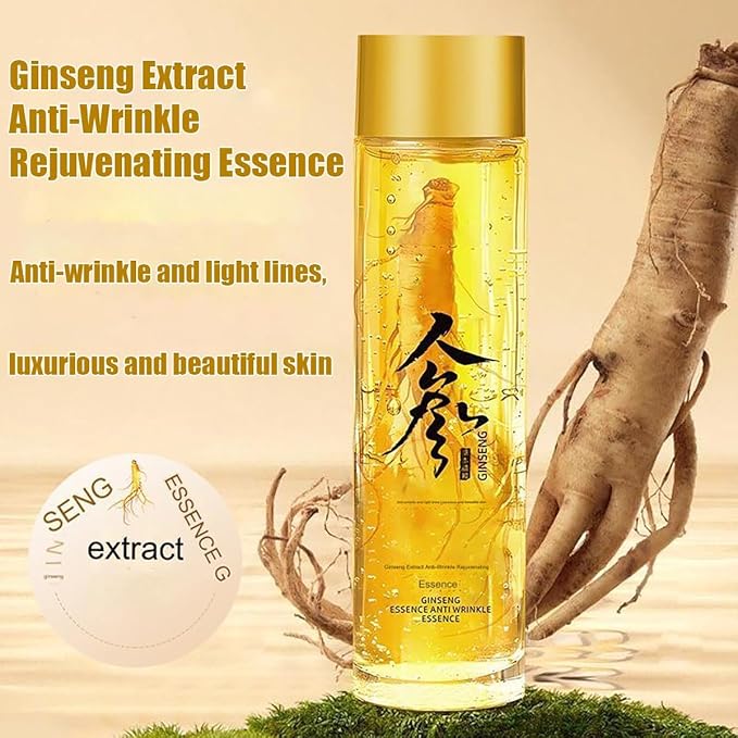 Ginseng Extract Liquid, Ginseng Extract Anti-Wrinkle Original Serum Oil, Korean Red Ginseng Essence for Anti Aging, Moisturizer, Fighting Collagen Loss, Reduces Wrinkles, Improves Sagging (2)-Velvo Beauty