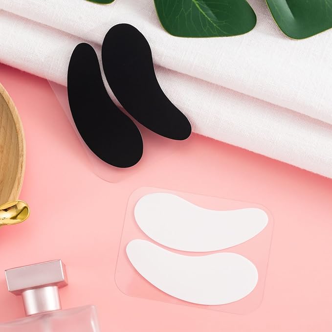 Under Eye Patches 2 Pairs, Silicone Reusable Eye Patches, Under Eye Mask for Skin Care Effect to Reduce Wrinkles and Fine Lines (Black, White)-Velvo Beauty