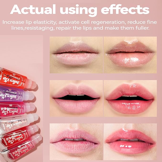 3 Colors Lifter Gloss Set, Spicy Roll On Lip Plumping Booster Lip Gloss Glossy Lipstick, Hydrating, Volumizes, Fuller Lip Glass Mirror Lip Glaze,Plump&Pout Lip Plumper for Women Girls (B)-Velvo Beauty