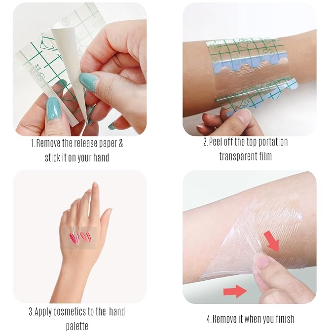 Disposable Makeup Palettes,Makeup Artist Must Haves Adhesive Makeup Mixing Tray Waterproof Tape,Mini Travel Makeup Palette for Women Girls Female Make up (2.4 Inch/140 Pieces)-Velvo Beauty