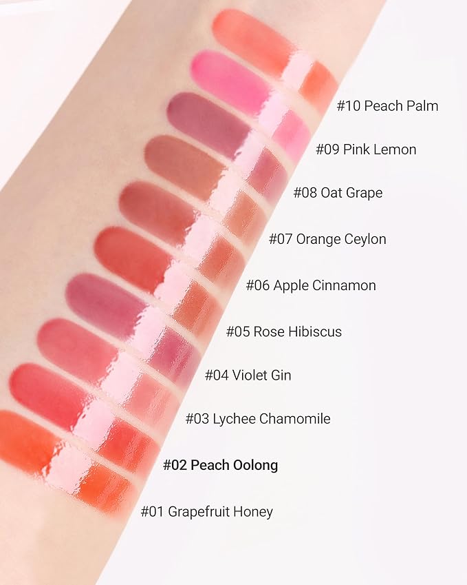 THESAEM Saemmy's Ade Shot Tint - Korean Lip Titnt, Water Gel Lip Stain with Plump Glowy Moisturizing Finish, Buildable Radiant Gloss, Long-Lasting Comfort, 0.1 fl.oz. (02 Peach Oolong)-Velvo Beauty