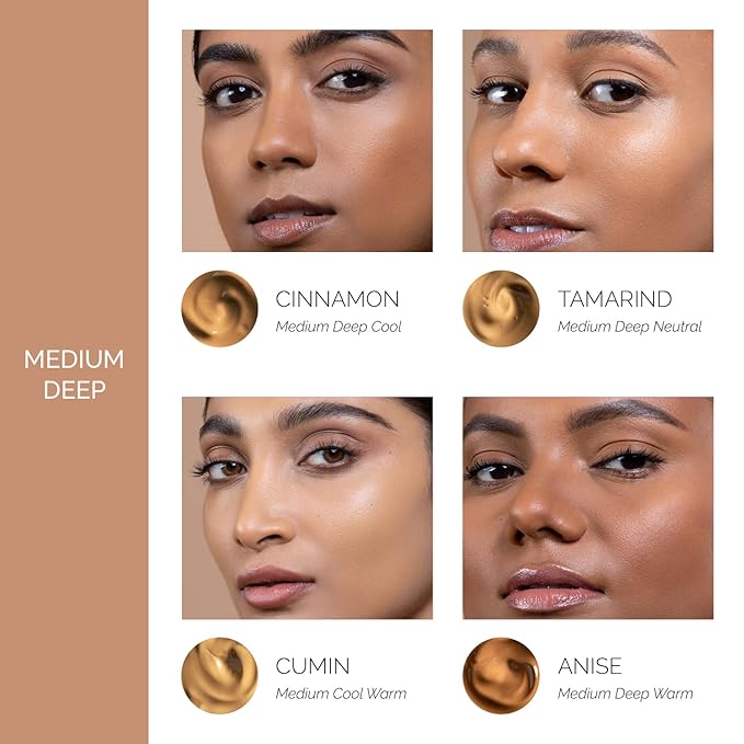 OFIR Skin Satin Medium Coverage Foundation | Vegan | Blue Light Protection | Non-Creasing | 1 FL OZ | (Cumin - Medium Cool Warm)-Velvo Beauty