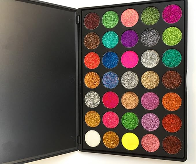Glitter Eyeshadow New 35 Color Sequin Natural Professional Makeup Palette Mixing-Velvo Beauty