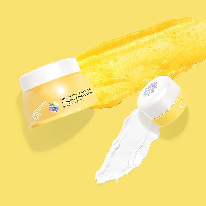Saturday Skin Yuzu Eye Balm Vitamin C Wide lluminating Under Tight Eye Cream Korean Niacinamide Caffeine for Wrinkles Puffy Eyes Dark Circles Moisturizing Hydrates Anti Aging for Women (15ml)-Velvo Beauty