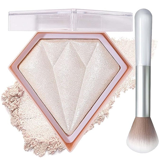 Face Glitter Blush Shimmer Waterproof Highlighter Blusher Powder,Facial Contour Corrector Long Lasting Glitter Illuminator Highlighter Palette Shimmer Highlight Makeup Palette(01#)-Velvo Beauty