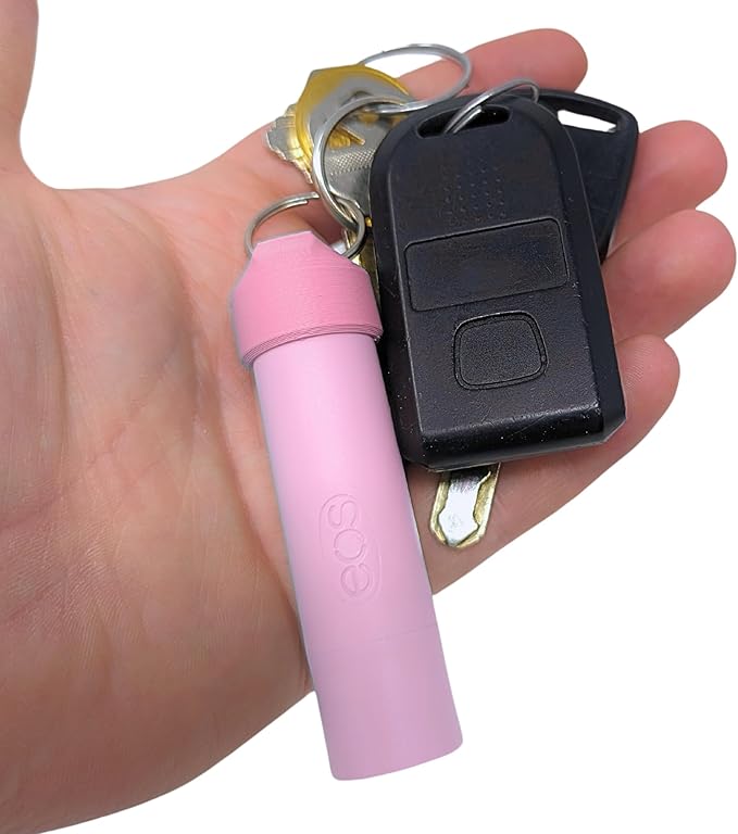Keychain Holder EOS Lip Balm Stick (Keychain Only) - Travel Size Lip Balm Chapstick - Healing Stick - Made in USA-Velvo Beauty