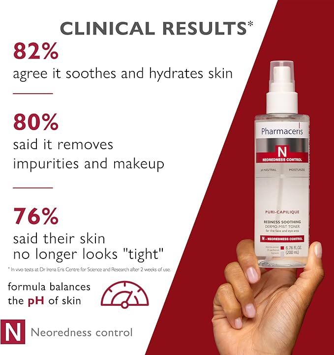Redness Soothing Mist Toner, Facial Toner, Face Mist, Helps Soothe Redness, Hydrate, Even Skin Tone, for Sensitive & Red Skin, Alcohol-Free, pH Balanced Face Toner, Puri-CAPILIQUE-Velvo Beauty