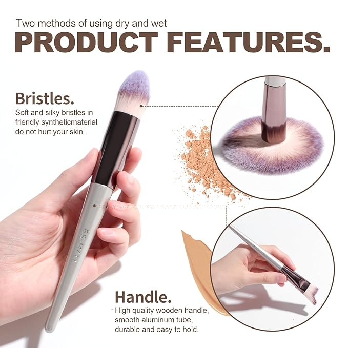 BS-MALL Makeup Brush Set 18 Pcs Premium Synthetic Foundation Powder Concealers Eye shadows Blush Makeup Brushes with black case-Velvo Beauty