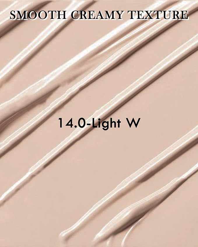 2 PCS Under Eye Concealer Full Coverage, Waterproof Color Correcting Concealer All Day Coverage Dark Circles, Puffiness, Redness, Lightweight Cream Foundation Brightener, Natural Matte Finish, light W-Velvo Beauty