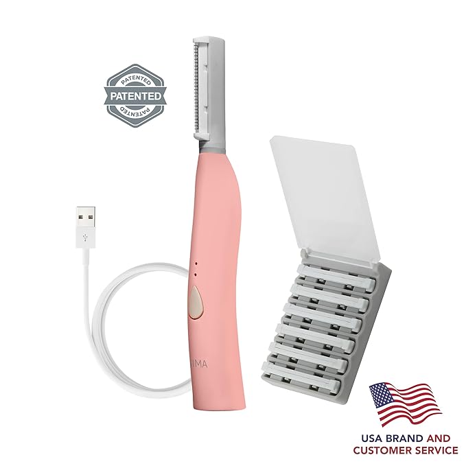 SPA SCIENCES - SIMA Patented Dermaplane Razor for Women Face – Painless 2-in-1 Facial Exfoliation & Peach Fuzz Hair Removal – Anti-Aging – 3 Speeds – Rechargeable – 7 Weeks Treatment-Velvo Beauty