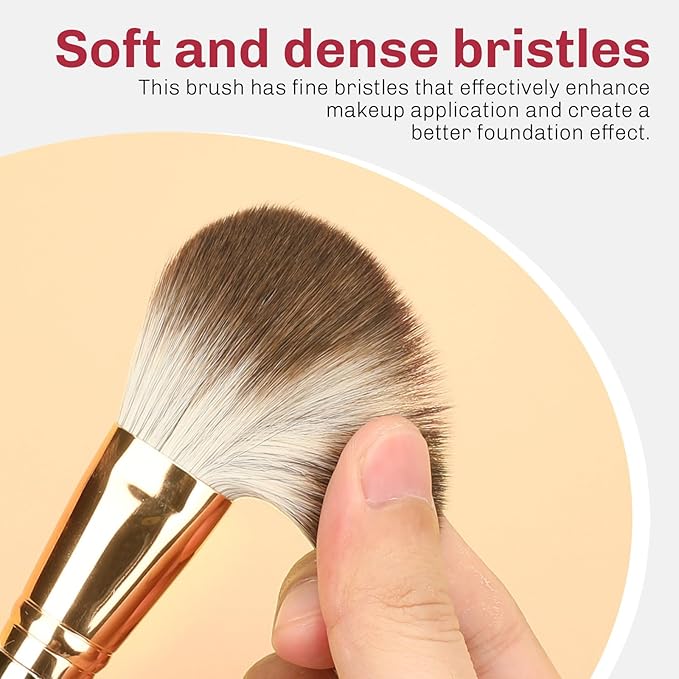 8pcs Gold Makeup Brush Set for All Skill Levels Easy Clean Soft Lint Free Brushes Travel Friendly Kit Foundation Powder Eyeshadow Blush Contour-Velvo Beauty