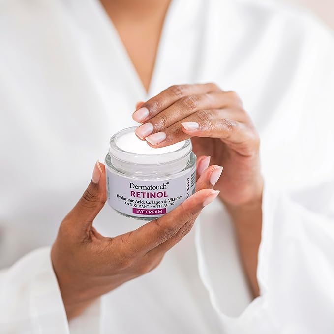 DERMATOUCH Retinol Eye Cream, 1.75 oz - Hyaluronic Acid, Peptides & Vitamins - Made in America-Velvo Beauty