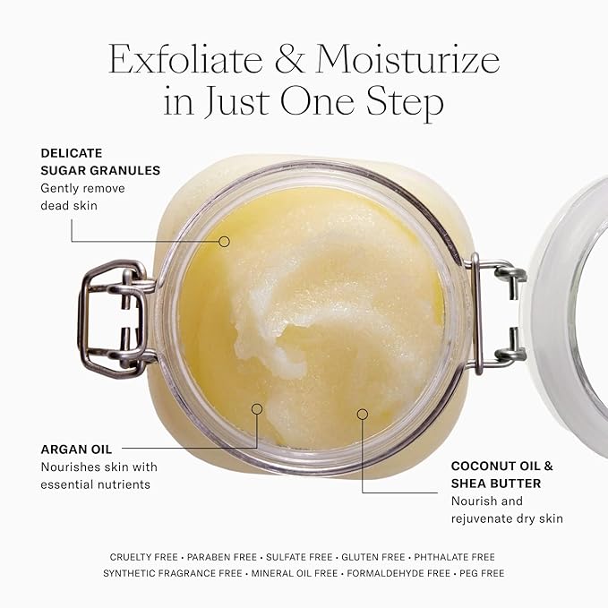 Josie Maran Sugar, Suds & Everything Nice Body Care Set - Includes EveryBODY Wash Now! and Argan Sugar Balm Body Scrub to Nourish & Exfoliate Skin - Berry Bliss (2 Count)-Velvo Beauty