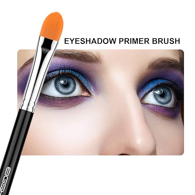 Eye Shadow Primer Applicator Brush for Blending, Concealer, Professional Tools for Applying Cream, Liquid Shadows and Eye Primer Base with Vegan Bristles by EIGSHOW-Velvo Beauty