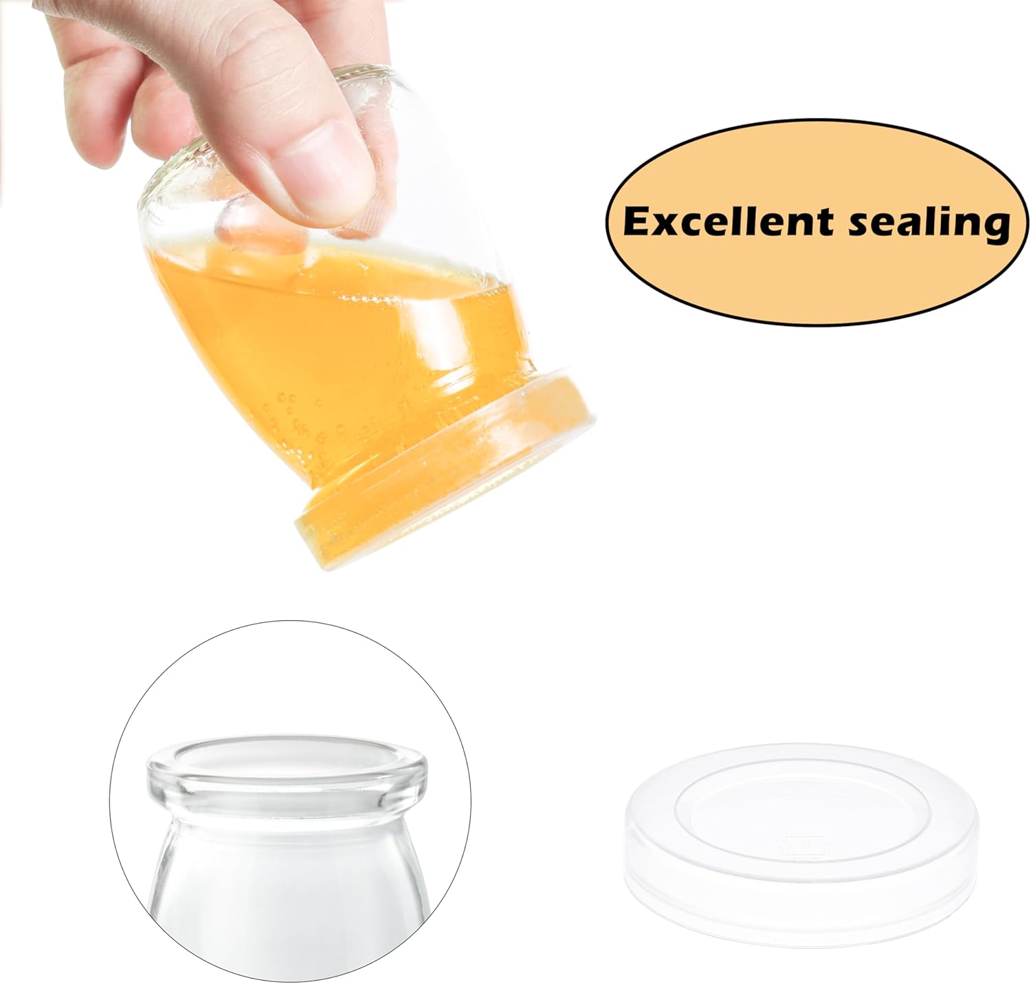 Mini Pudding Jars 60Pack, 3.4 oz Glass Favor Jar with Lids, Candle jars,Yogurt Containers with Lids, Mason Jar,Bath Salt Jars Wedding Favors Honey Pot-Velvo Beauty