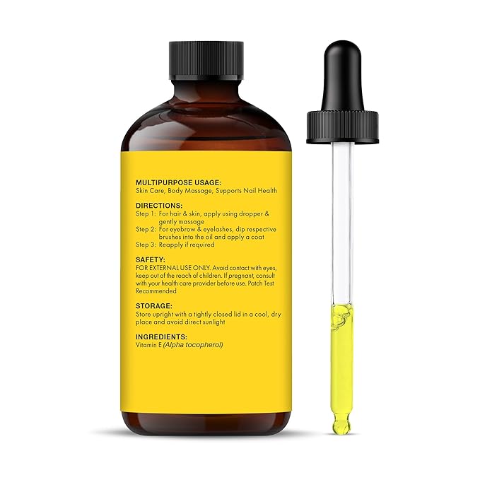 Majestic Pure Vitamin E Oil - 100% Pure & Natural, 70,000 IU | Premium Grade, Cold-Pressed and Tocopherol to Repair Dry, Damaged Skin| Moisturizing Skin, Hair and Scalp 4 Fl Oz-Velvo Beauty