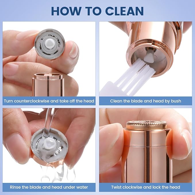 Facial Hair Remover for Women- as Seen on TV Painless Face Shaver -Mini Hair Remover, Electric Razor Shaver Portable Bikini Epilator for Lips, Chin, Armpit, Peach Fuzz, Fingers, Neck, Cheek-Velvo Beauty