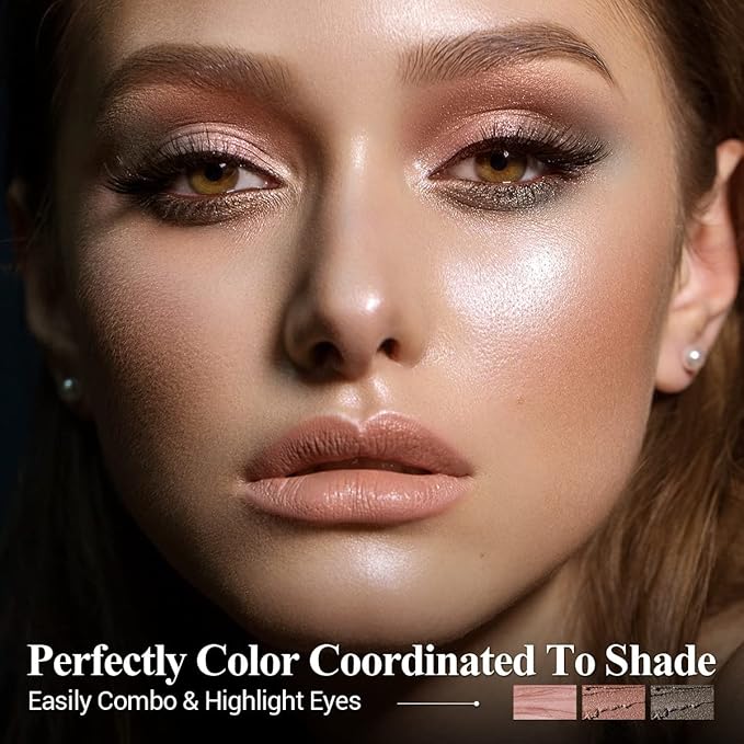 6PCS Cream Eyeshadow Stick Makeup Sets, Metallic And Matte Shimmer Eye Shadow Eye Brightener Stick Pencil Crayon, A06-Pink Neutral-Velvo Beauty