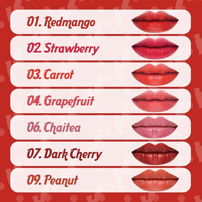 THESAEM Saemmul Mousse Candy Tint #1 Redmango Mousse - High Pigment Matte Finish Long Lasting Lip Stain with Honey Extracts to Hydrate Lips - Weightless & Smudge-Proof, 0.3 fl.oz.-Velvo Beauty