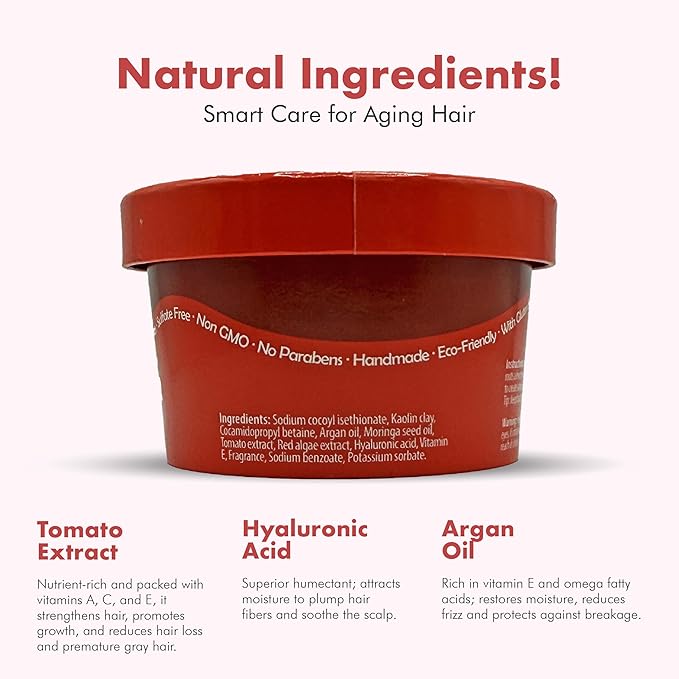 Tree Bottle Hyaluronic Acid Shampoo Bar With Tomato & Red Algae Extract – For stronger, restored, and age-defying hair – For Women & Men – Natural & Free of Parabens & Sulfates – Made in USA – 4.5oz-Velvo Beauty