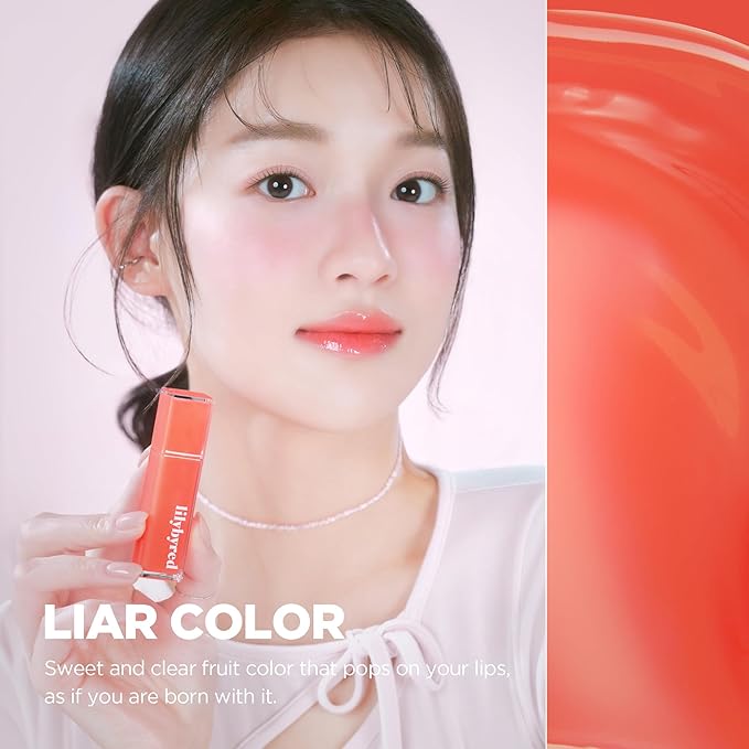lilybyred Bloody Liar Coating Tint | Korean Glossy Lip Stain, Vivid Juicy Color, Syrupy Shine, Moisturizing, Long-Lasting & Smudge-Proof, Non-Sticky, Lightweight, 0.14 oz. (08 Confident Cherry Tomato)-Velvo Beauty
